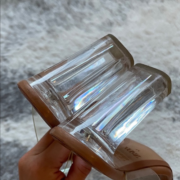 Zara Women's Transparent and Tan Heels - Picture 5 of 10